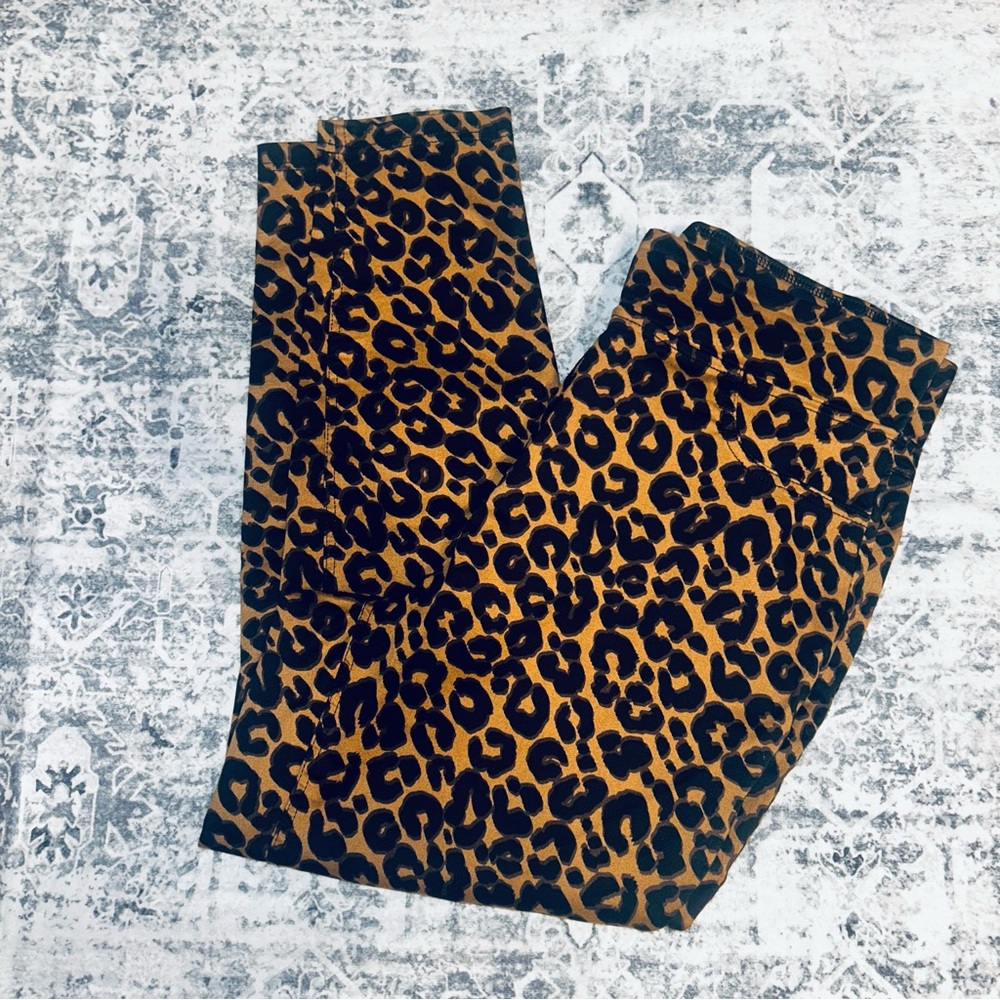 🐆 Women’s Terra & Sky Leopard Print Pull-On Pants – Size 1X (16–18W)
